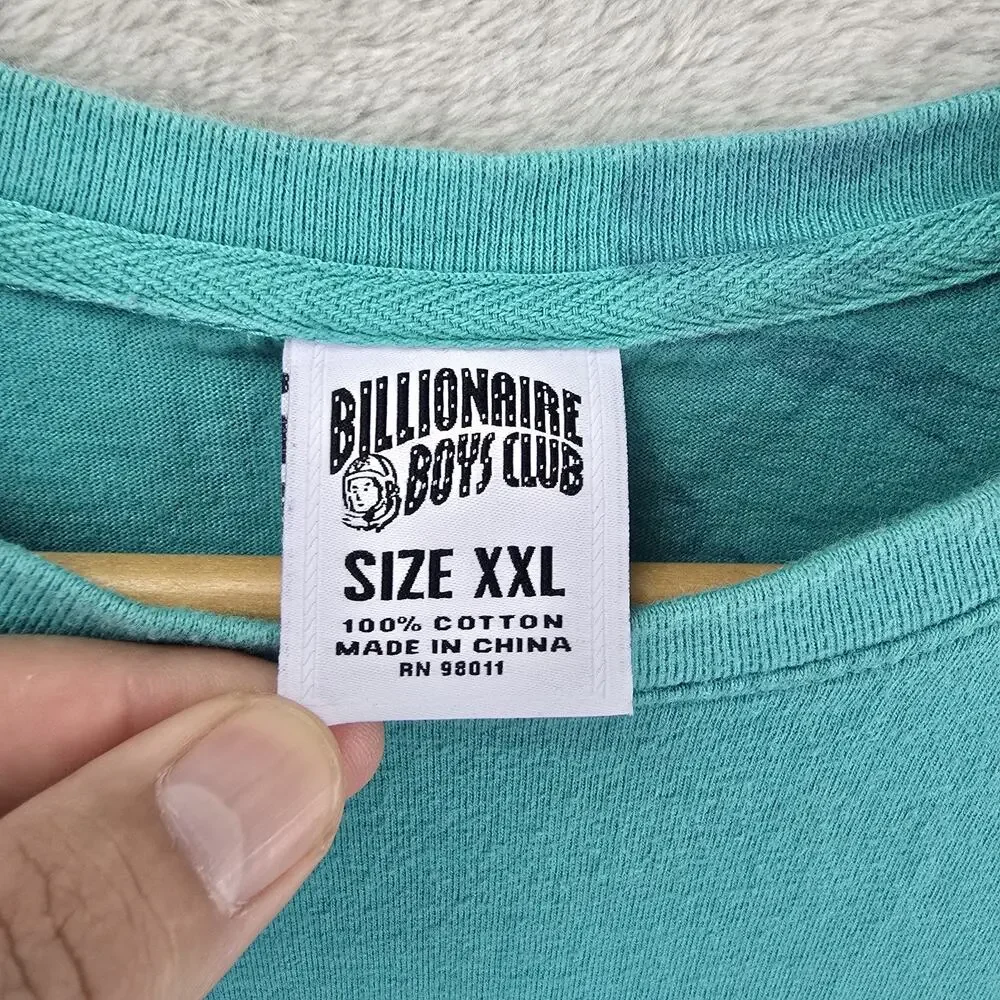 Billionaire Boys Club Cosmic Arch Shirt Mens XXL Green Astronaut Logo BBC *FLAWS